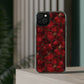 Velvet Petal Noir Floral Petal Clear Impact-Resistant iPhone and Samsung Case.