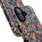 Prism Petal Burst Tough Magnetic iPhone Case, Colorful iPhone Case, Unique Gift for Flower Lovers, Stylish stained Glass Accessory