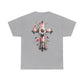 Faith and Floral Cross Unisex Heavy Cotton Tee