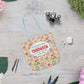 Personalized Doodle Daydream Composition Book Inspired Canvas Tote Bag with Colorful Straps, Cute School Bag, Eco-Friendly Tote, Back to School Shopping Bag, Teacher Gift Idea