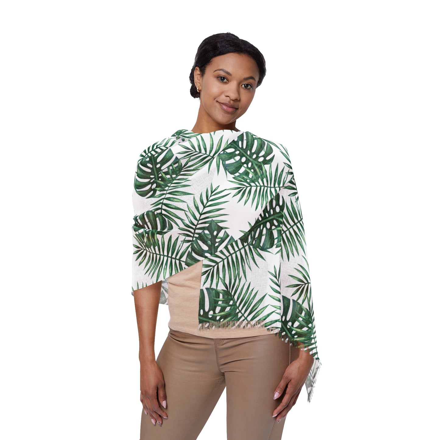 White Tropical Bliss Light Scarf