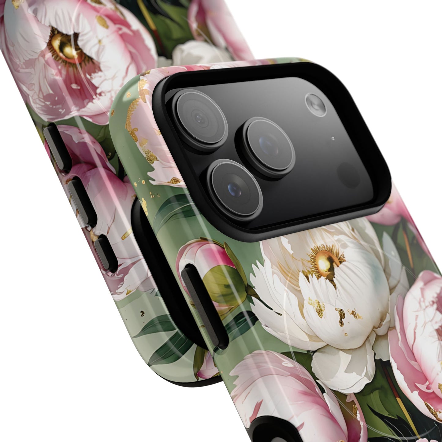 Floral Peonies Tough Magnetic Phone Cases, Durable Floral Phone Cover, Chic Flower Case, Stylish Phone Protector, Gift for Her