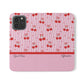 Personalized Cherry Blossom Dreams Flip iPhone and Samsung Cases — Wallet Folio with Name & Affirmation.
