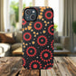 Midnight Ember Bloom Tough Magnetic iPhone Case, Bohemian Floral Design, Stylish iPhone Protection, Gift for Her, Trendy iPhone Accessories