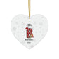 Personalized Initial Candy Cane ''B'' Ceramic Ornament- 4 shapes