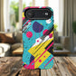 Retro Pop Vibes Magnetic iPhone Case with Abstract Design, Tough iPhone Cover, iPhone Accessory, Gift for Tech Lovers, Trendy iPhone Protector