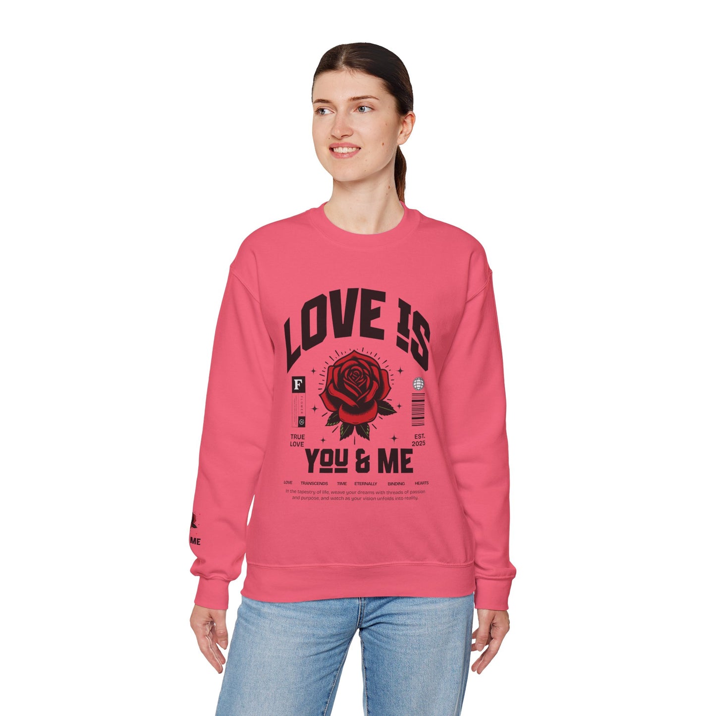 You and Me Unisex Heavy Gildan Blend™ Crewneck Sweatshirt.