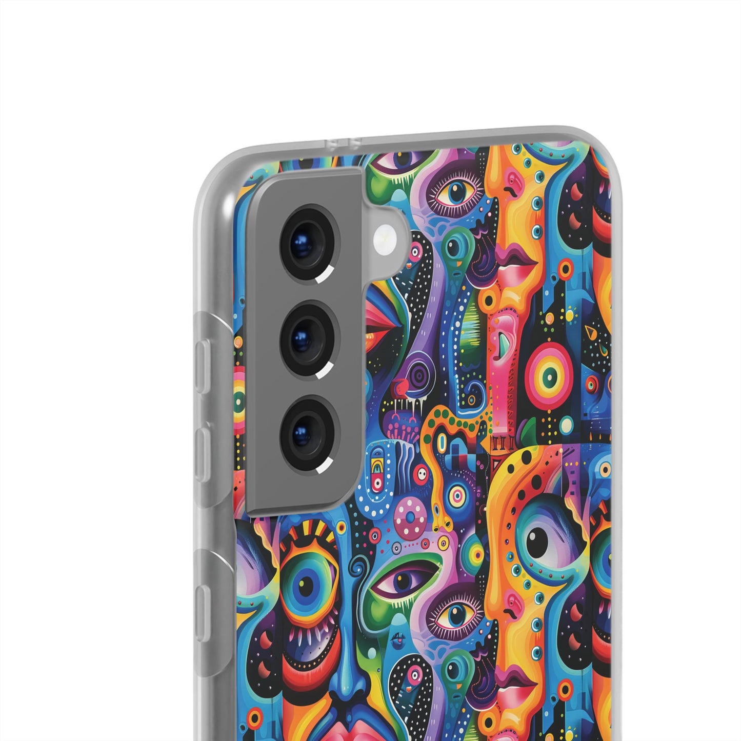 Psychedelic Visions Flexi iPhone and Samsung Case - Colorful Abstract Design.