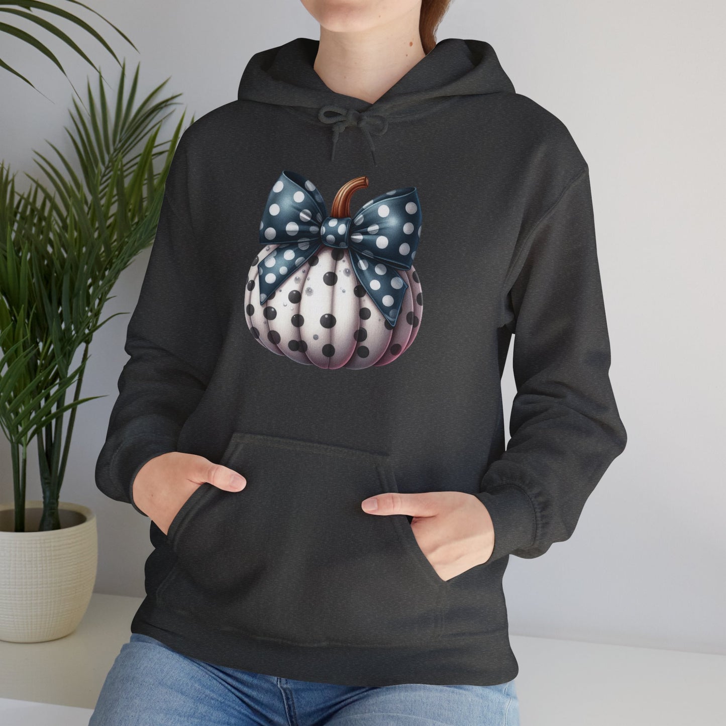 Polka Dot Pumpkin Charm Unisex Heavy Blend™ Hooded Sweatshirt