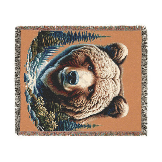 Copy of A Bear IllustrationTapestry Woven Blanket