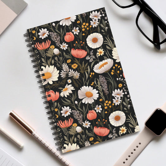 Blossom Elegance: Noir Garden Spiral Journal (EU)