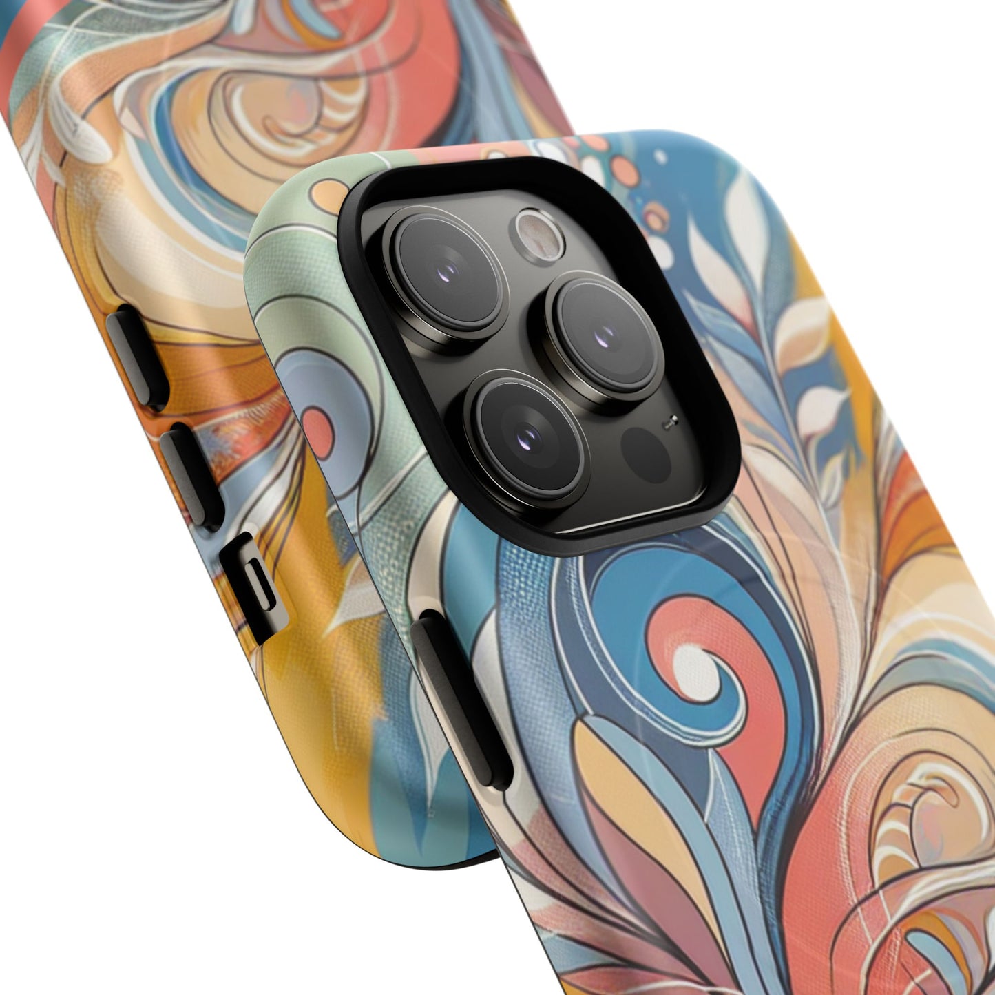 Personalized Sunset Garden Whirl Tough iPhone Magnetic Case for iPhone, Artistic Phone Cover, Durable Protection, Gifts for Her, Unique Style