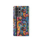 Psychedelic Visions Vibrant Art Flip iPhone and Samsung Phone Case - Colorful Faces Design for Phone Protection