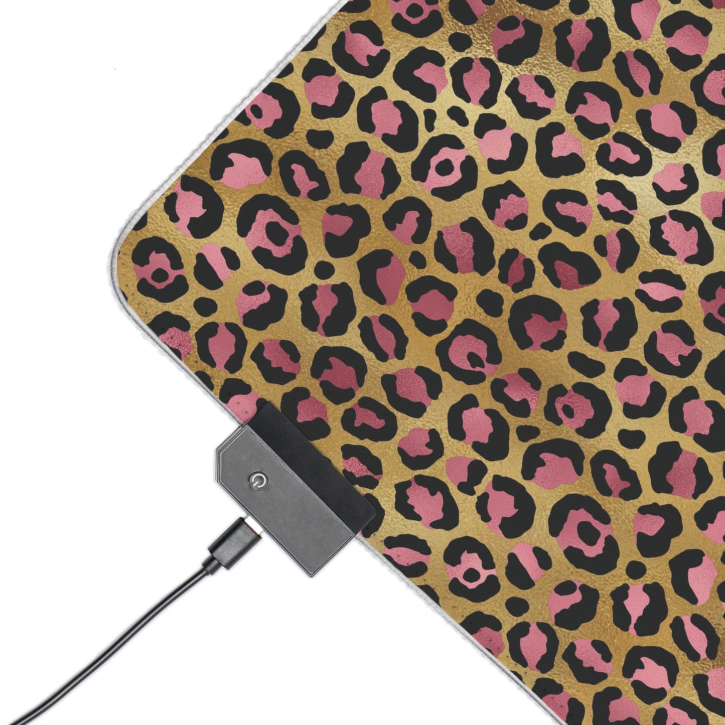 Leopard Luxe LED Gaming Mouse Pad