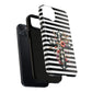 Grace in Bloom Tough Magnetic iPhone Case with Floral Cross Design, Boho iPhone Cover, Striped iPhone Case, Unique Religious Gift, Trendy Cell iPhone Accessory.