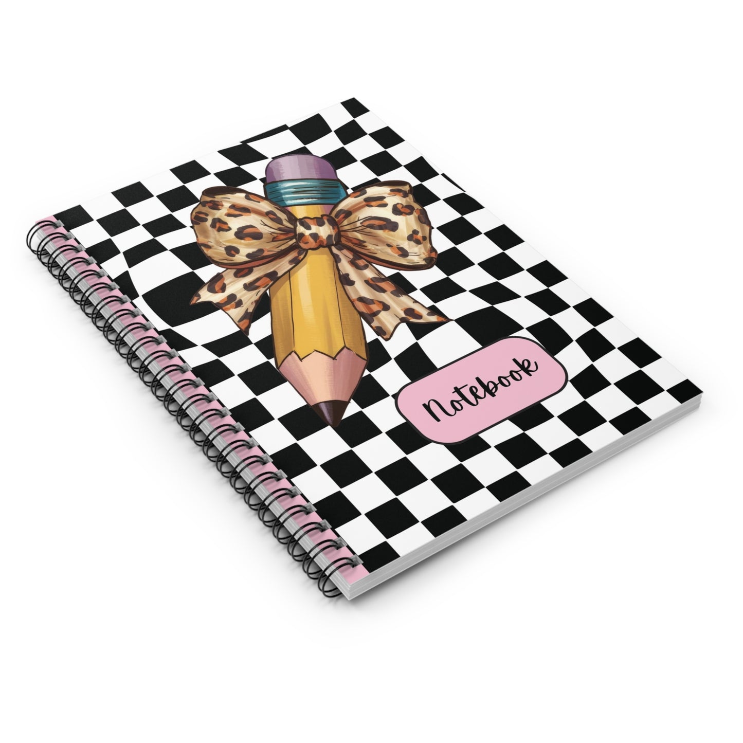 Wild Style Checkered Spiral Notebook - Ruled Line (PY)