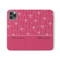 Personalized Pink Bow Coquette Flip iPhone and Samsumg Case — Custom Name or Affirmation Wallet Cover