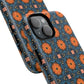 Saffron Tile Bloom Vibrant Floral Tough Magnetic iPhone Case, Durable iPhone Cover, Gift for Her, Floral Design, Unique iPhone Protection.