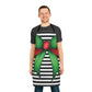 Striped Green Bow Chef's Apron