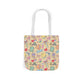 Personalized Doodle Daydream Composition Book Inspired Canvas Tote Bag with Colorful Straps, Cute School Bag, Eco-Friendly Tote, Back to School Shopping Bag, Teacher Gift Idea