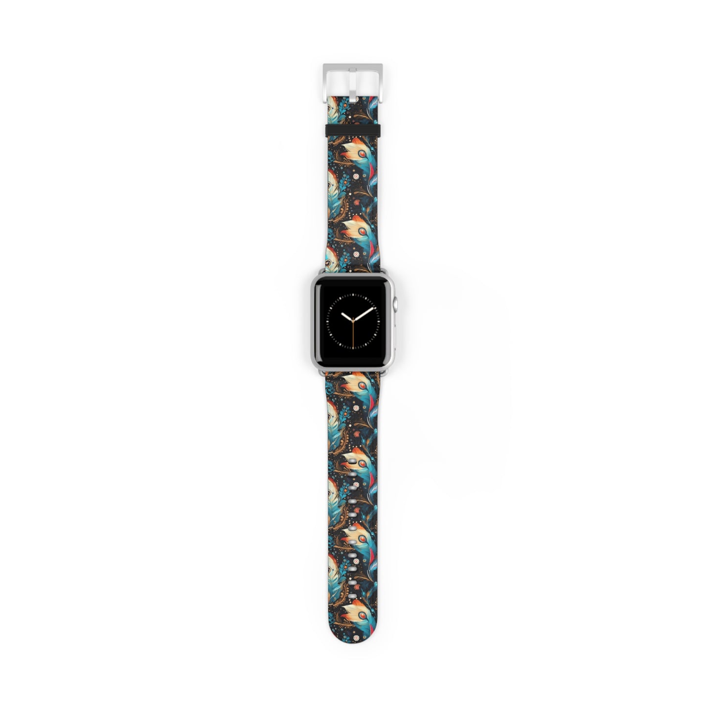 Ethereal Feathers Colorful Design Watch Band - Perfect Gift for Art Lovers,
