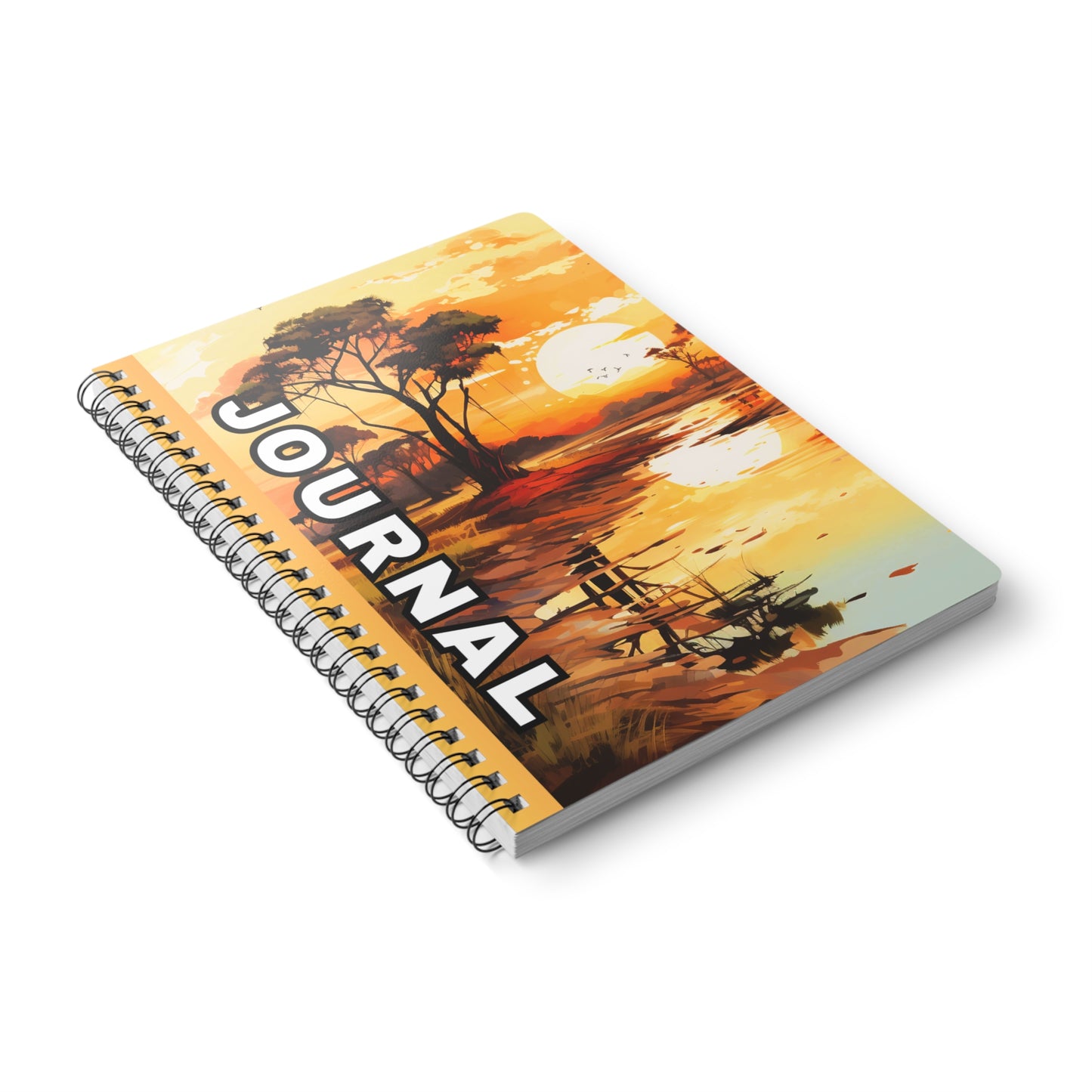 Sunset Landscape Journal - A5 Notebook for Nature Lovers, Eco-Friendly Sketchbook, Travel Diary, Gift for Writers, Inspirational Note-taking