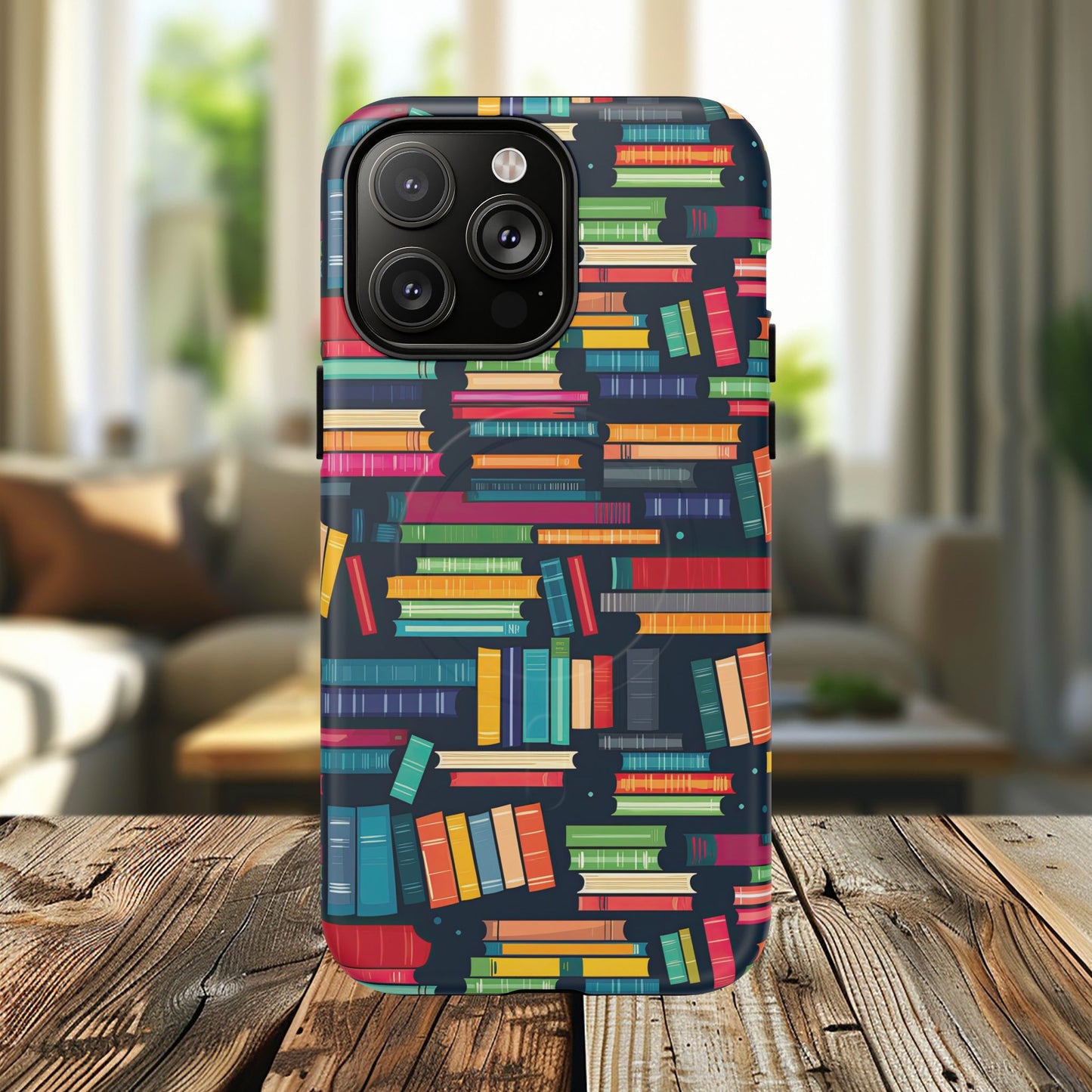 Colorful Book-Themed Phone Case, Literary Gift, Tough Magnetic Case, Book Lover’s Accessory, Phone Protection, Reading Enthusiast