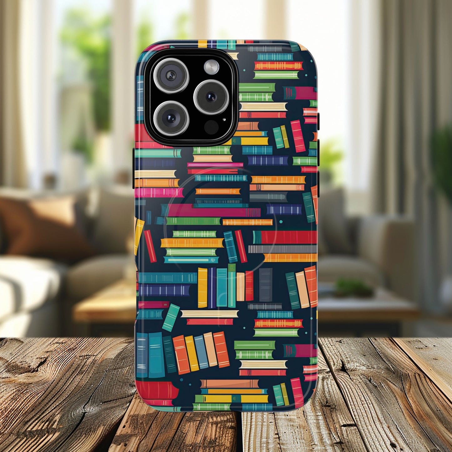 Colorful Book-Themed Phone Case, Literary Gift, Tough Magnetic Case, Book Lover’s Accessory, Phone Protection, Reading Enthusiast