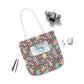 Personalized Black Doodle Daydream Composition Book Inspired Canvas Tote Bag with Colorful Straps, Cute School Bag, Eco-Friendly Tote, Back to School Shopping Bag, Teacher Gift Idea