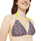 Pink Tropical Bliss Strappy Bikini Set (AOP)- (PY)