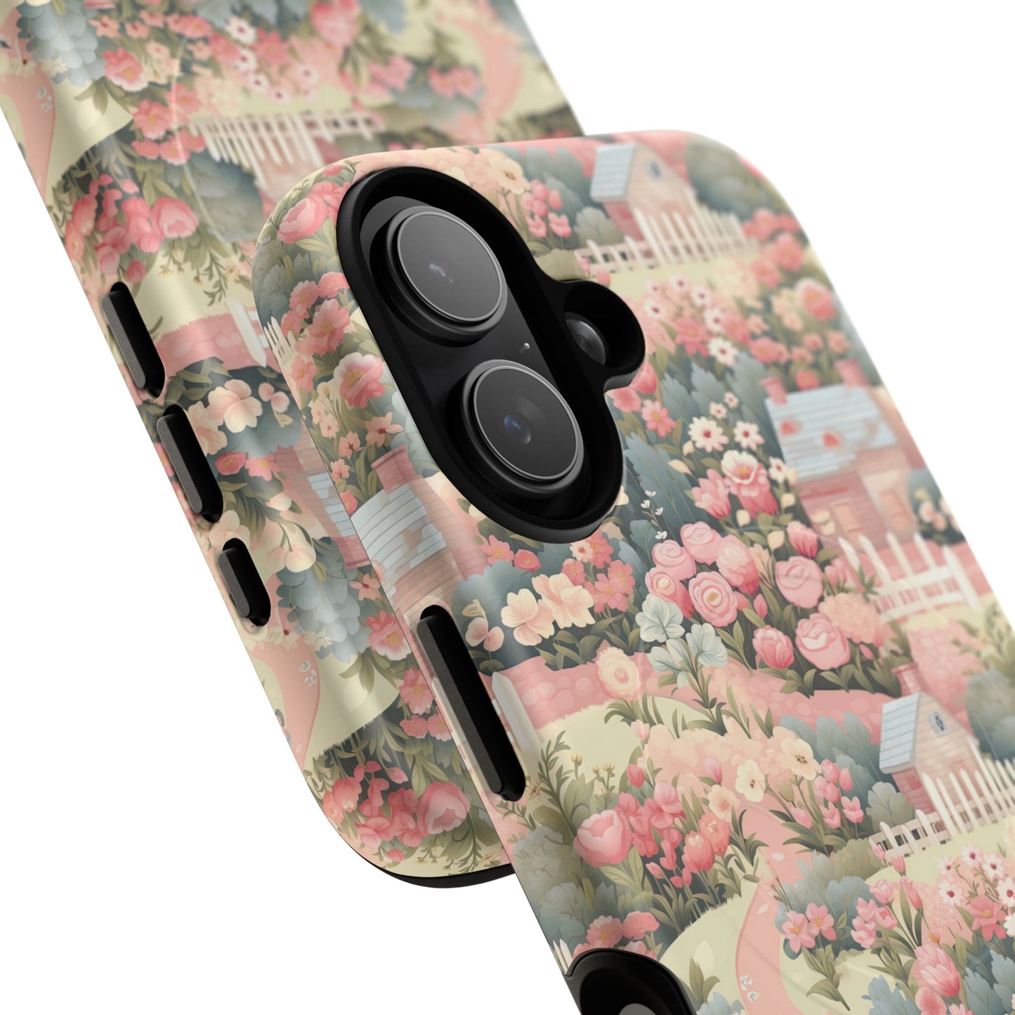 Pastel Garden Haven Tough iPhone Magnetic Case, Durable Protection, Flower Design, Gift for Her, Birthday, ,Phone Accessory, Spring Decor