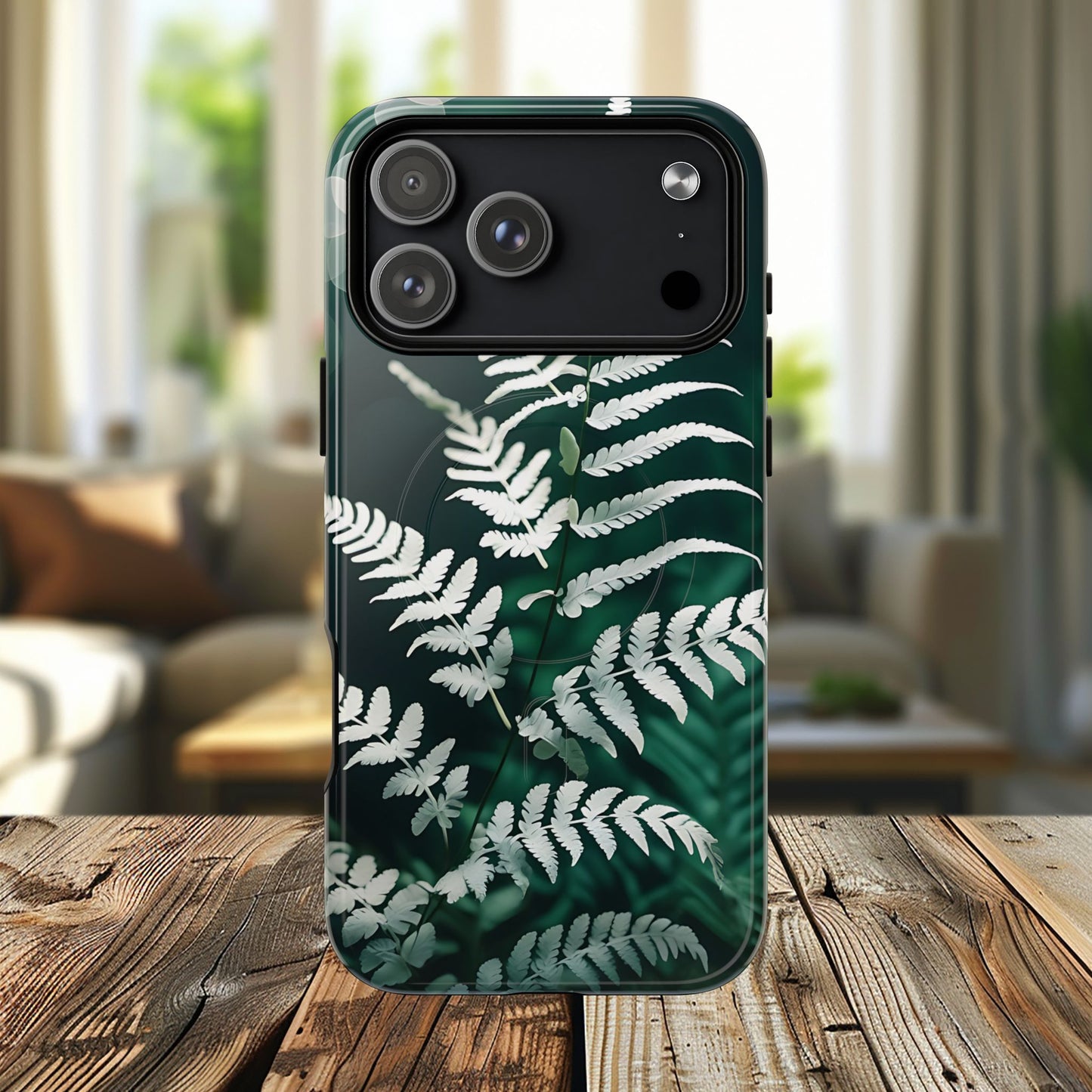 Elegant Fern Design Phone Case, Tough iPhone Cover, Nature Lover Gift, Botanical Phone Protector, Eco-Friendly Accessory