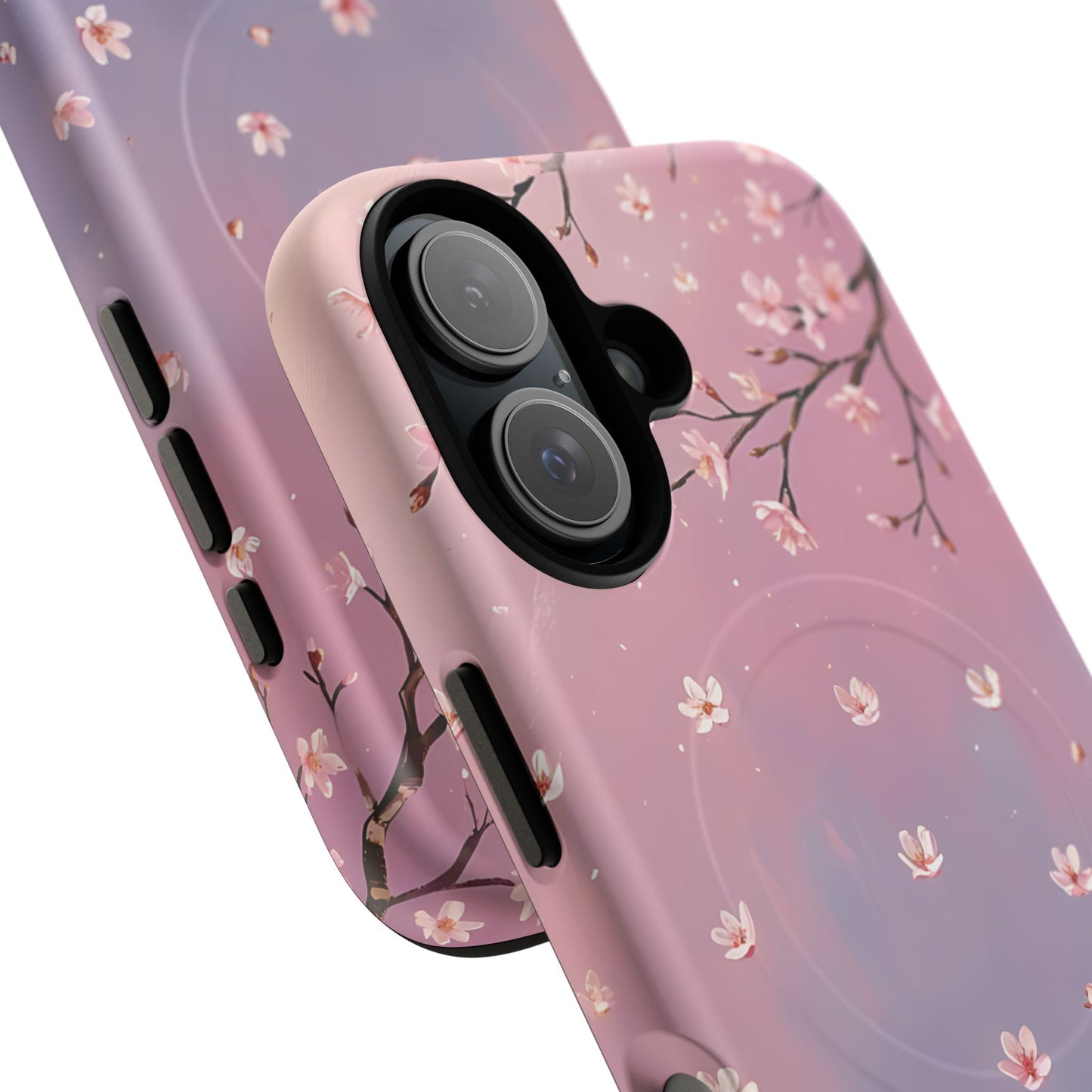 Tiny Cherry Blossom Floral Tough Magnetic Phone Cases, Durable Phone Cover, Floral Design Case, iPhone Protector, Cute Gift for Her