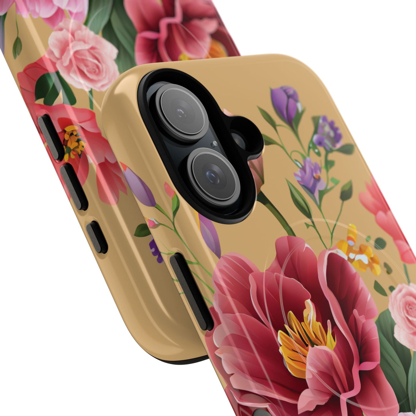 Sunset Botanica Tough iPhone Magnetic Case, Gifts for Her, MagSafe® iPhone® Tough Case, iPhone 13, 14, iPhone 15, iPhone 16, 17, Pro, Pro Max, Plus.