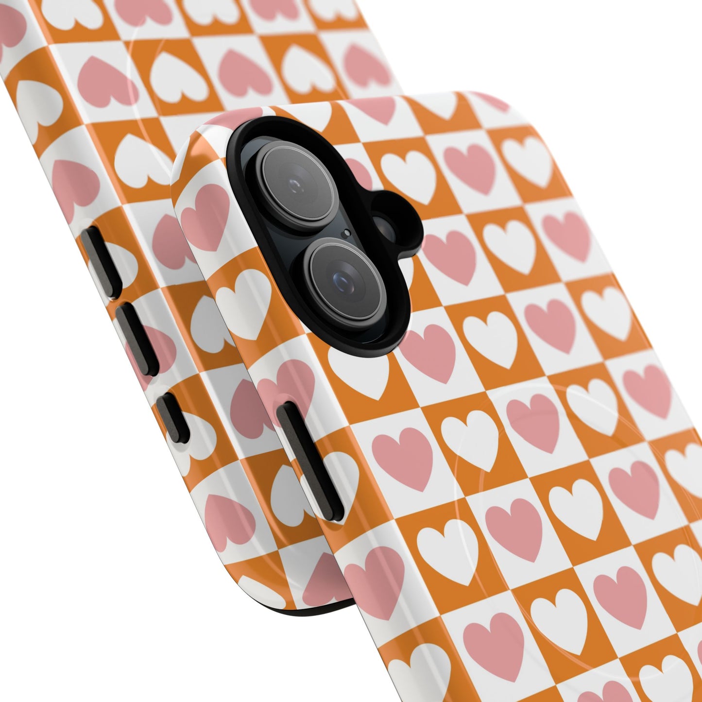 Heart Pattern Magnetic iPhone Case, Valentine Gift, Cute iPhone Accessory, Durable Case for Lovers, Custom iPhone Skin, Sweetheart Case