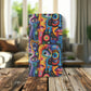 Psychedelic Visions Vibrant Art Flip iPhone and Samsung Phone Case - Colorful Faces Design for Phone Protection
