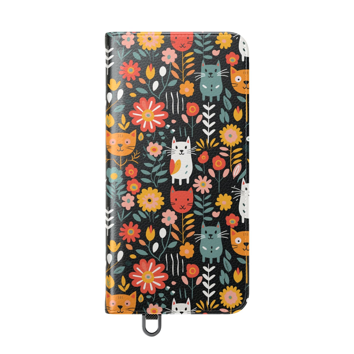 Whimsical Feline Garden iPhone and Samsung Flip Cases