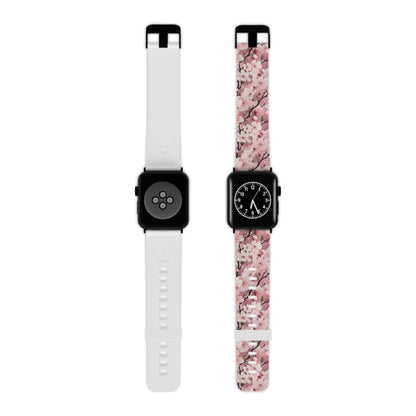 Cherry Blossom Floral Apple Watch Band - Elegant Design.