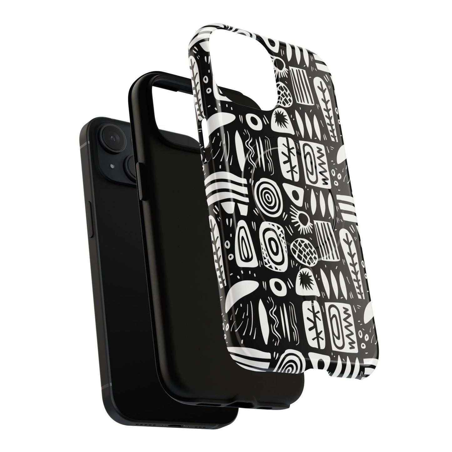 Modern Abstract Geometric Tough Magnetic Phone Case, Durable Phone Accessory, Gift for Him or Her, Artistic Design, Modern Decor