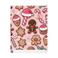 Wrapping Papers - Pink Ginger Bread Holiday Collection - Matte or Glossy Finish - 90gsm Paper