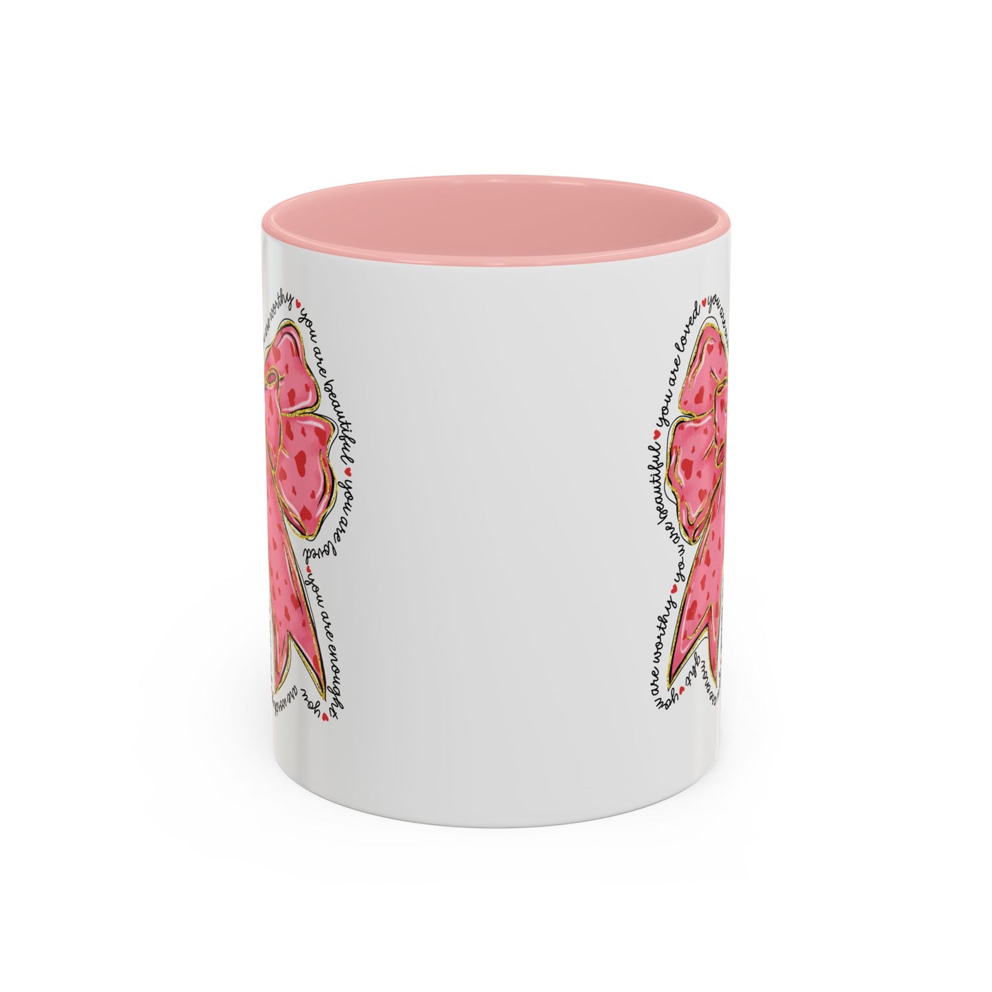 Affirmation Bow Accent Coffee Mug (11oz).