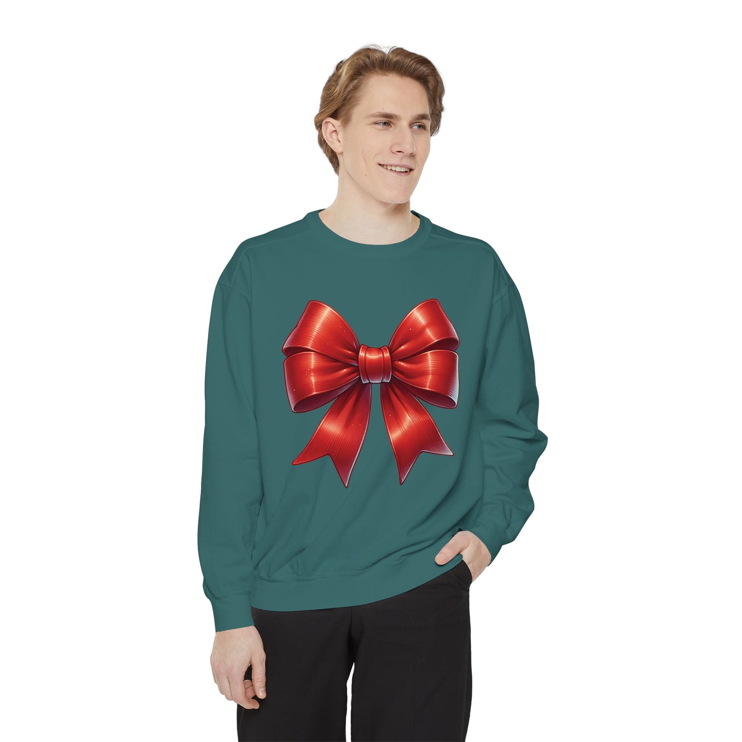 Bow Charm Valentines Unisex Comfort Colors Garment-Dyed Sweatshirt