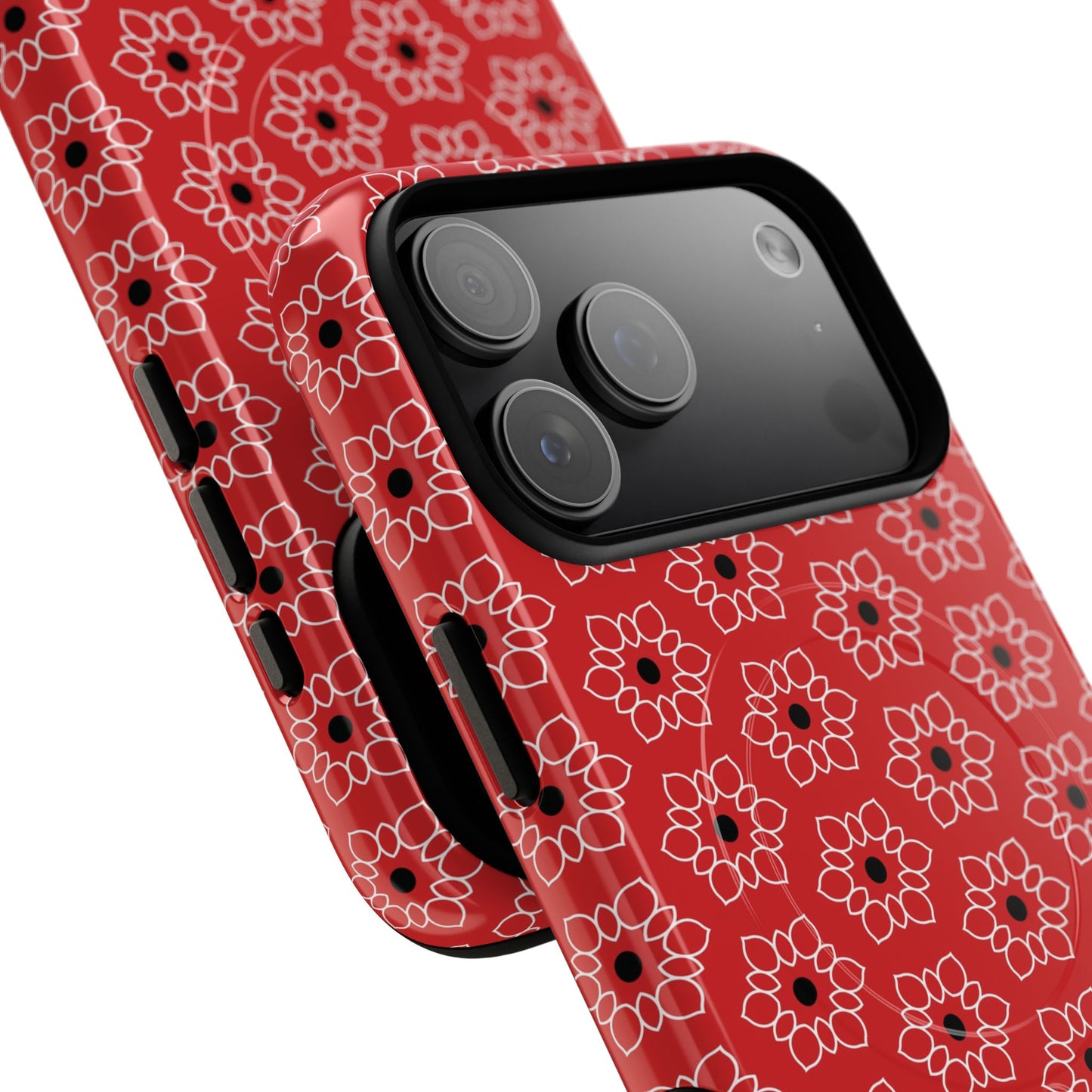 Stylish Geometric Magnetic iPhone Cases, Floral iPhone Cover, Durable Smartphone Cases, Trendy Accessories, Gift for Her