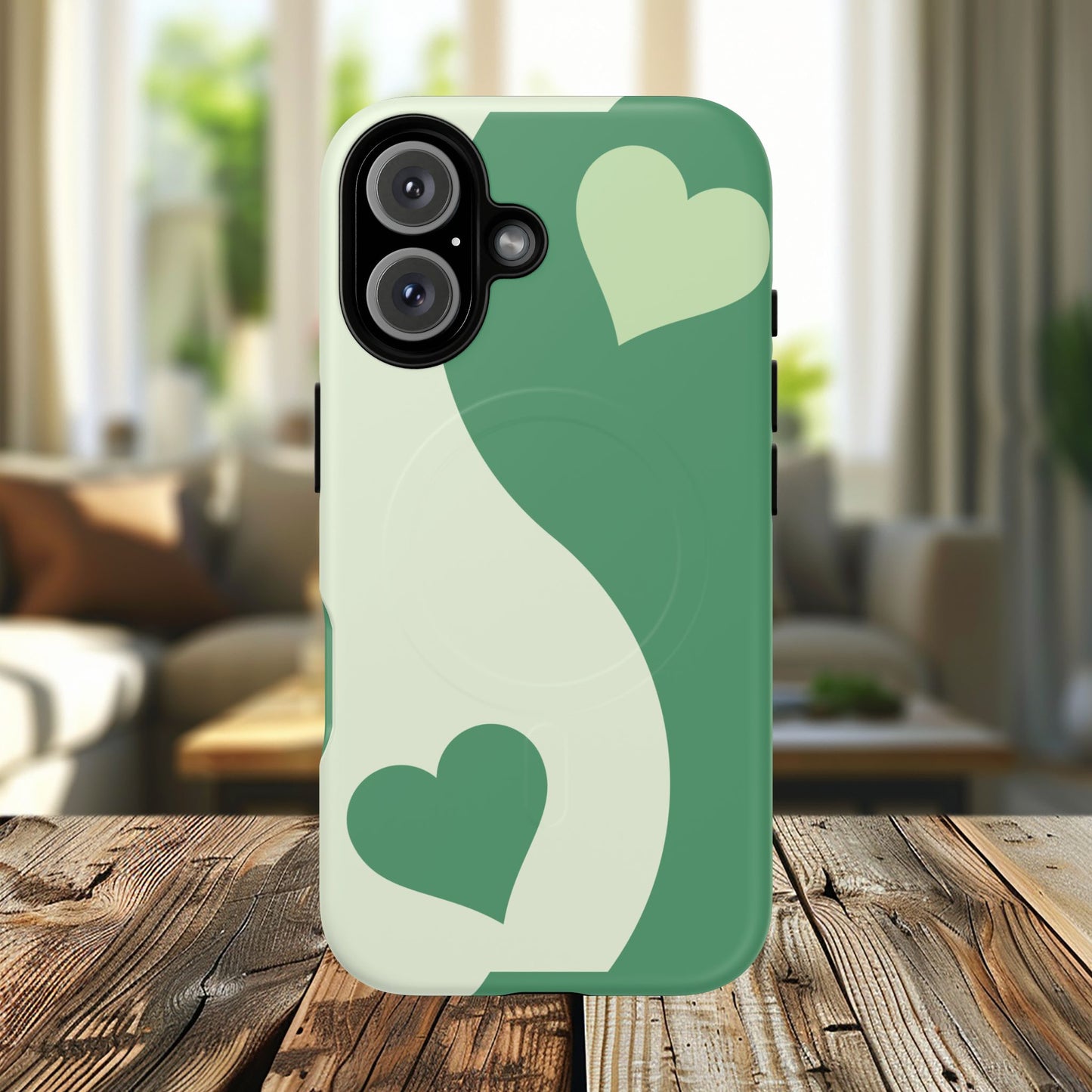 Tough Magnetic iPhone Case with Heart Design, Perfect for Gifts, Valentine's Day, Everyday Use, Stylish Protection, IPhone Cover