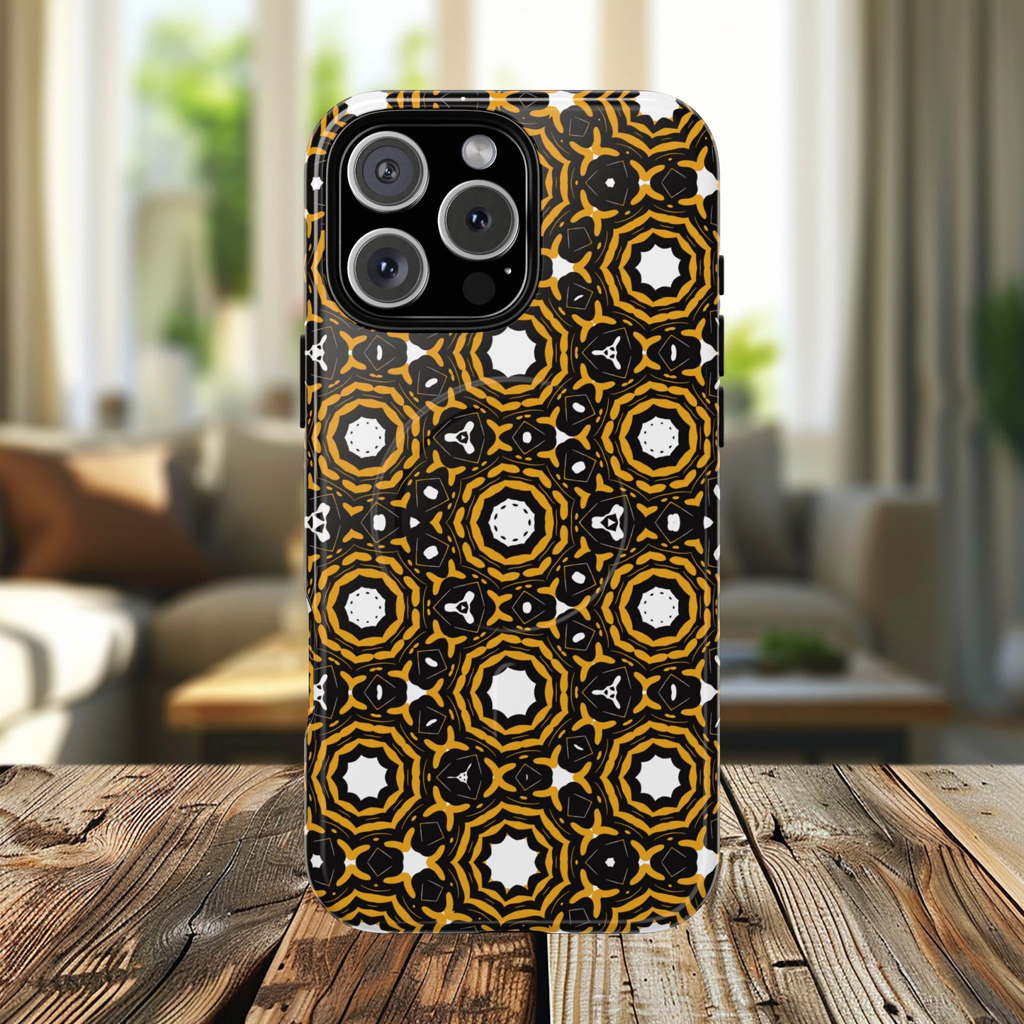 Stylish Tough Magnetic Phone Case, Unique Pattern Phone Cover, Durable Magnetic Case, Trendy Tech Accessories, Gift for Phone Lovers