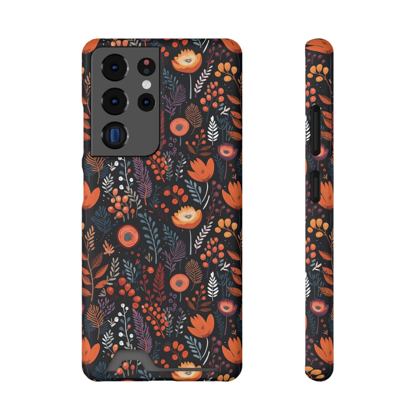 Autumn Bloom Samsung and iPhone Case With Card Holder