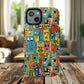 Vibrant Art Magnetic Phone Case, Colorful Protector, Unique iPhone Case, Gift for Artists, Trendy Tech Accessory