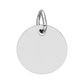 Engraved Birthstone Circle Charm — Personalized Initial Pendant.