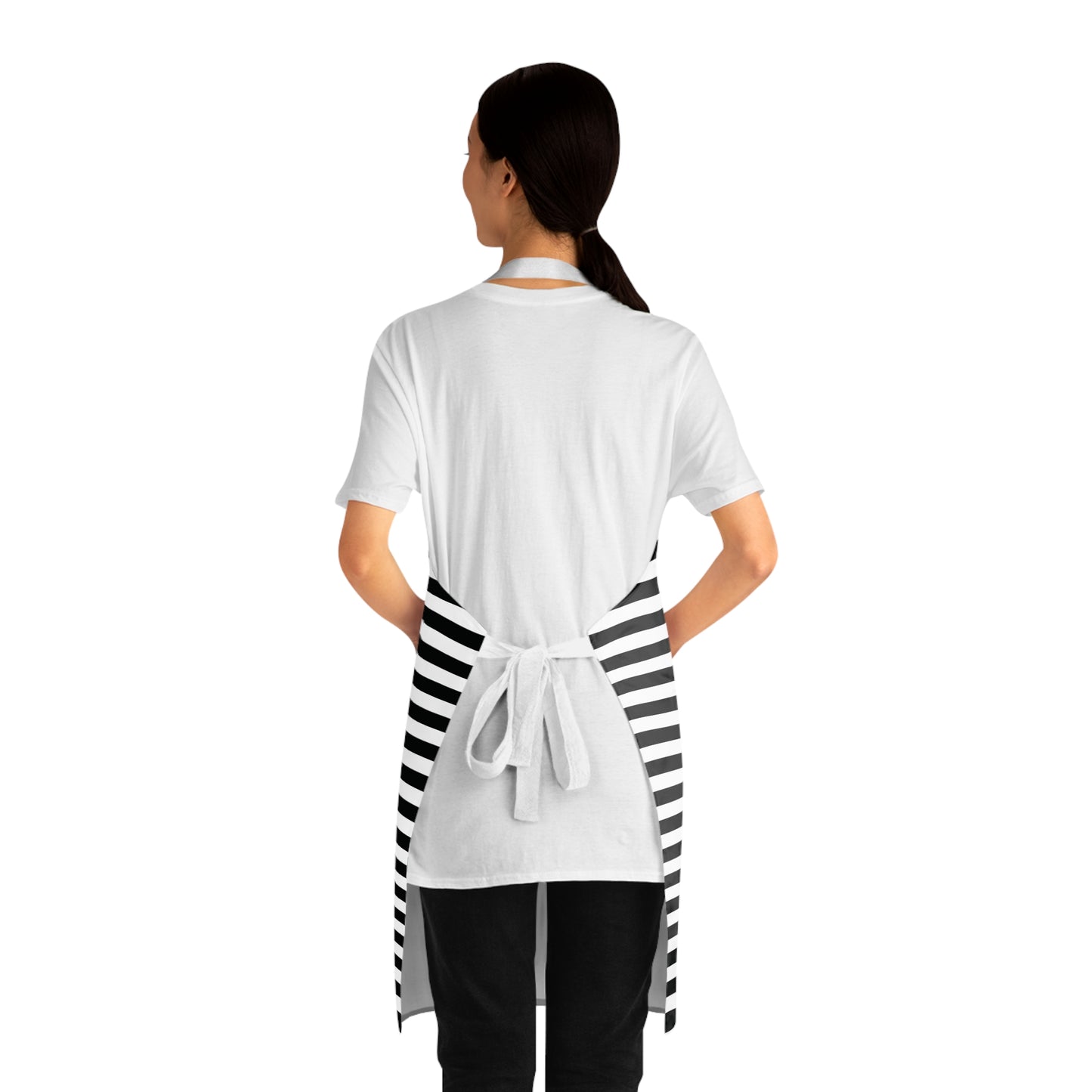 Striped Love You Grilling Apron with Tie Straps (AOP).