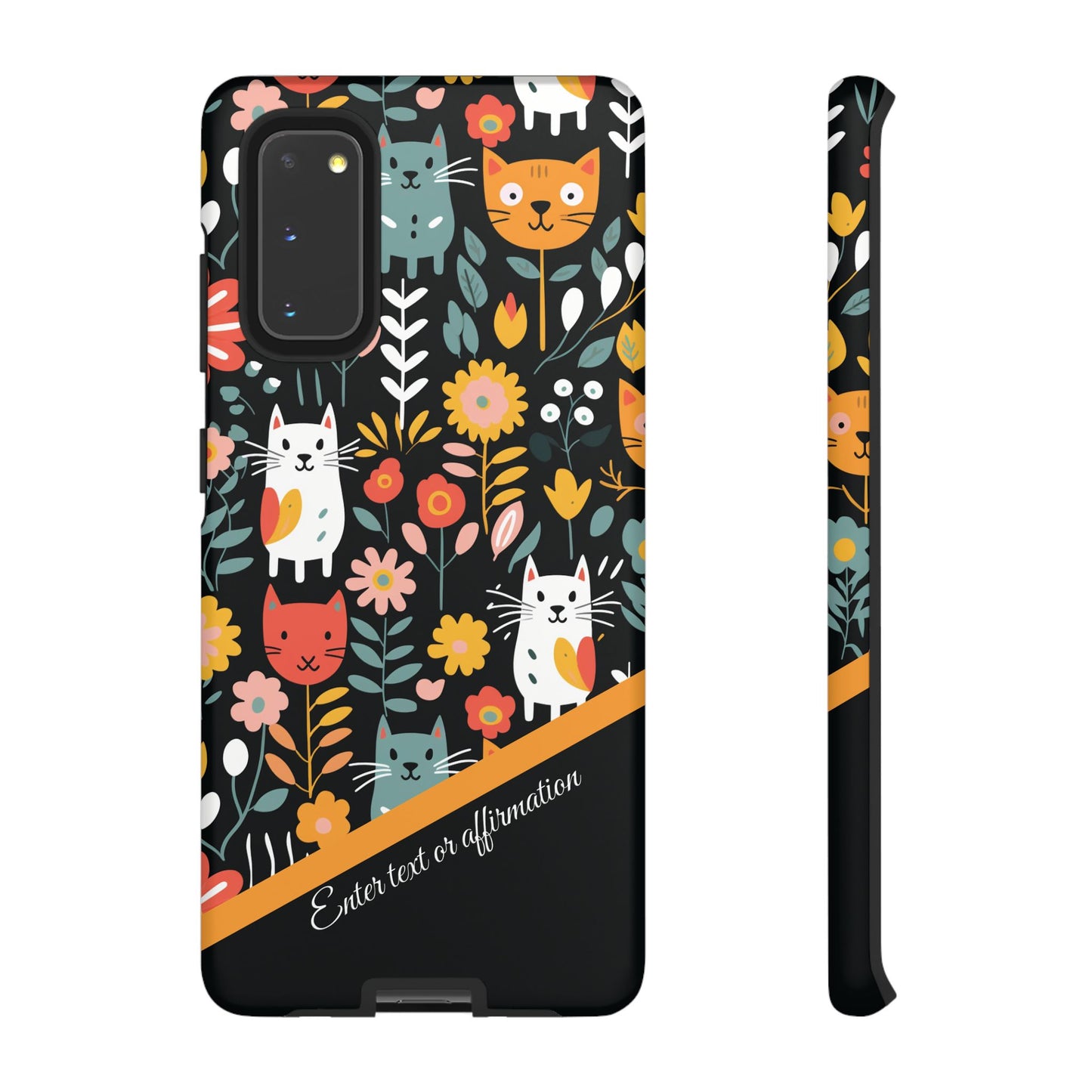 Personalized Whimsical Feline Garden Google and Samsung Tough Cases